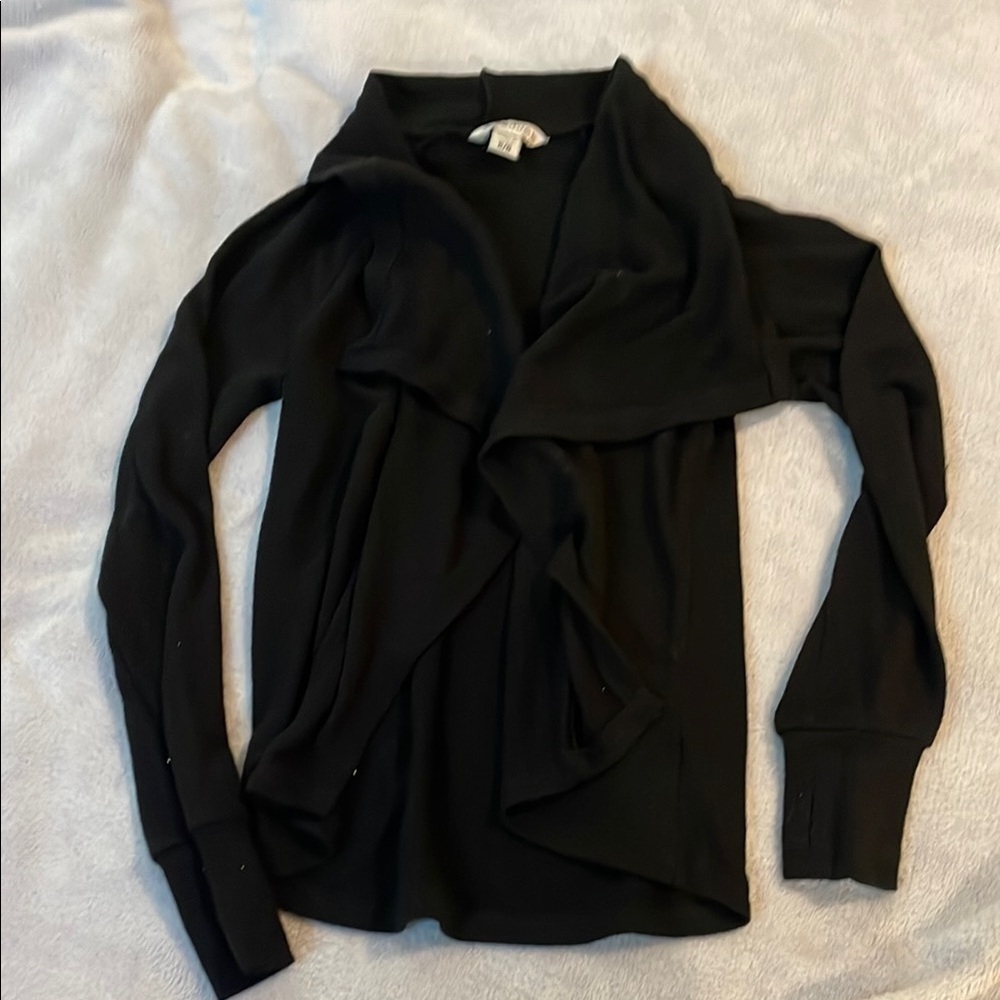 Habitual Black Open Front Sweater Size 5/6